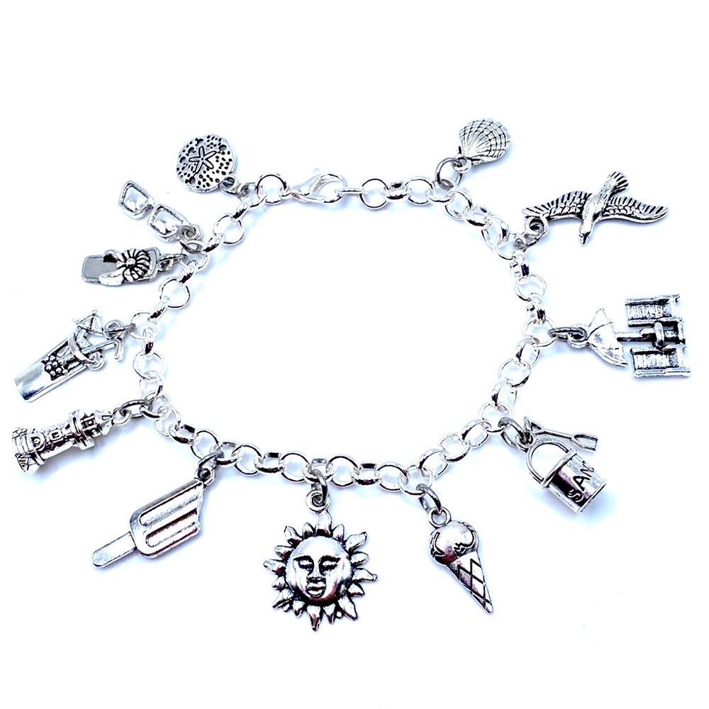Seaside Summer Time Charm Bracelet